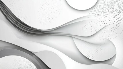 Aufkleber - Abstract geometric background with smooth curved shapes and futuristic elements