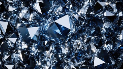 Aufkleber - Abstract liquid metal texture in a combination of deep blue and silver tones, sleek and modern