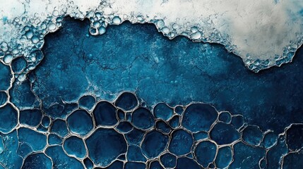 Aufkleber - Abstract liquid metal texture in a combination of deep blue and silver tones, sleek and modern