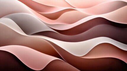 Aufkleber - Abstract organic pattern with soft curves and a modern artistic design