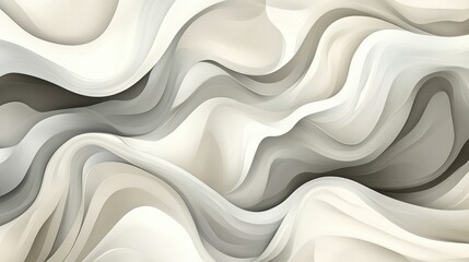Aufkleber - Abstract organic pattern with soft curves and a modern artistic design