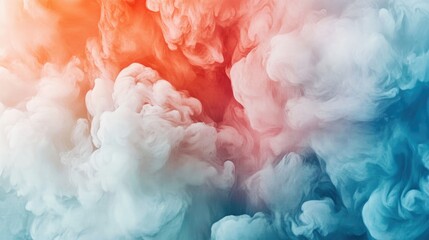 Poster - Beautiful gradient watercolor texture with soft cloud-like blending, perfect for posters and invitations