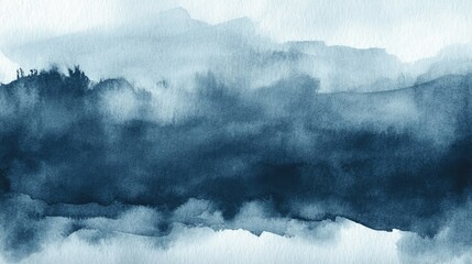 Poster - Beautiful gradient watercolor texture with soft cloud-like blending, perfect for posters and invitations