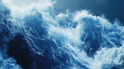 Aufkleber - Blue fluid dynamic background with a high-tech abstract feel