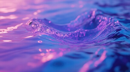 Aufkleber - Creative neon purple and blue waves forming a futuristic abstract pattern.