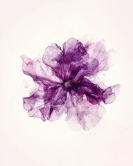 Poster - Ethereal Purple Petal Isolated on Soft Background for Creative Use