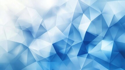 Fototapete - a blue and white abstract background with triangles