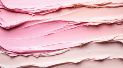 Poster - A stunning image of flowing waves in soft pink tones that creates a feeling of warmth, emotional comfort, and gentle beauty through its exquisite texture.