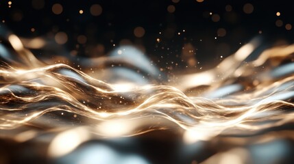 Poster - An extraordinary visual of illuminated waves that generate dynamic light patterns, showcasing a blend of motion, color, and creativity that captivates the viewer's imagination.