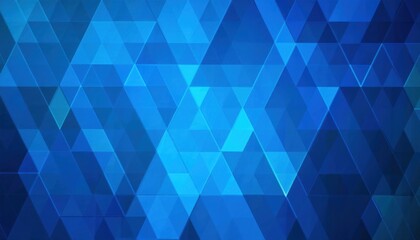 Aufkleber - abstract geometric blue triangle pattern with layered transparency, modern digital background for technology and business design