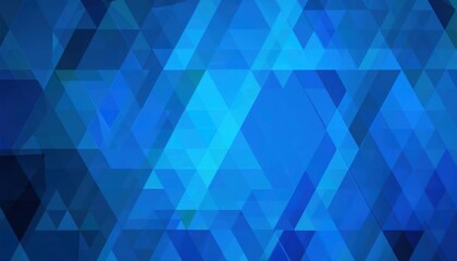 Leinwandbilder - abstract geometric blue triangle pattern with layered transparency, modern digital background for technology and business design