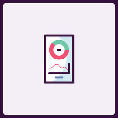 Poster - Mobile Business Analytics Dashboard UI Element Isolated Design Concept