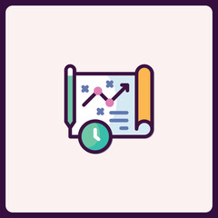 Poster - Depicts business analytics and scheduling to elevate strategic processes