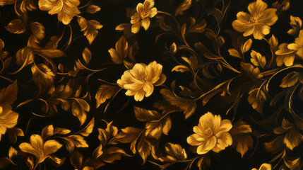 Poster - Elegant acrylic floral pattern with chaotic arrangement for artistic design