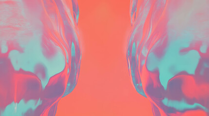 Poster - Vibrant ancient abstract background with surreal chaotic patterns
