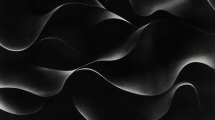 Poster - Abstract chaos in charcoal waves background design