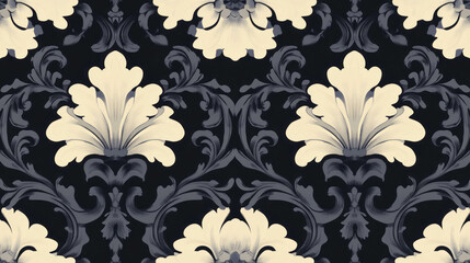 Poster - Elegant classic floral pattern with vintage baroque style for interior design