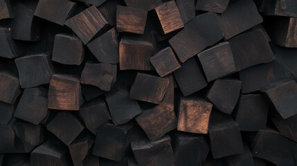 Poster - Rustic wood block texture pattern ideal for background design