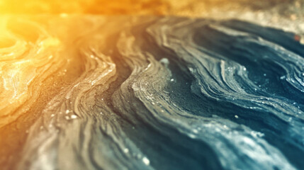 Poster - Close-up of elegant textured patterns and swirling chaos