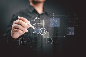 Poster - Process Optimization and Quality Control. It signifies structured process improvements, ensuring accuracy, quality assurance, and operational efficiency in business or project management.