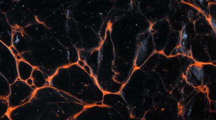 Poster - Abstract fiery veins pattern texture isolated on black background for design