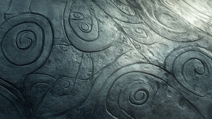 Poster - Elegant chaotic swirl texture design for artistic backgrounds