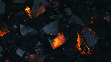 Poster - Dramatic lava-like overlay texture with glowing embers for artistic design