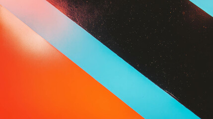 Aufkleber - Vibrant flat lay with colorful geometric abstract background for creative design