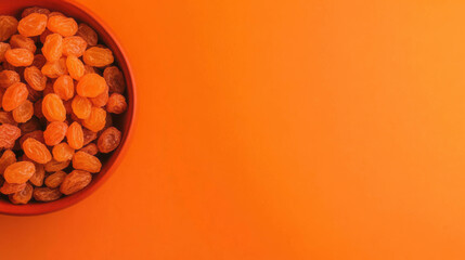 Poster - Traditional ghapama with raisins on vibrant orange background for autumn celebration