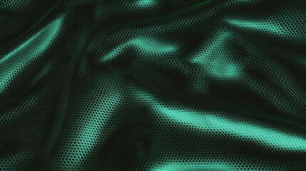 Poster - Luxurious green and black leather texture with hexagon pattern for design and background