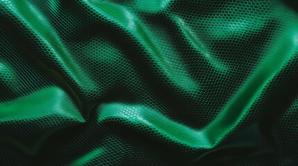 Poster - Luxurious green and black leather texture with hexagon pattern for design and fashion