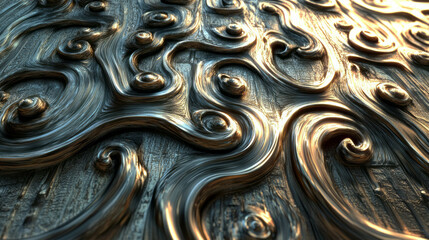 Poster - Intricate and elegant swirling texture with chaotic rhythm for creative design projects