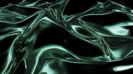 Poster - Energetic flowing liquid surface texture isolated on dark background for design