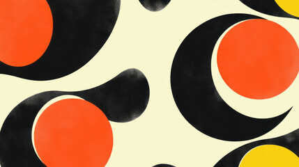 Poster - Nostalgic elegant simple pattern with chaotic elements for modern design