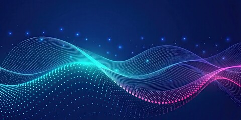 hightech coding background with digital technology. abstract digital wave design with vibrant colors