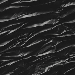 Poster - Abstract black and white crumpled paper texture for creative design