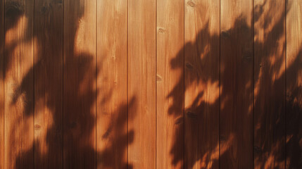Aufkleber - Rustic wooden panel background with natural shadow play concept