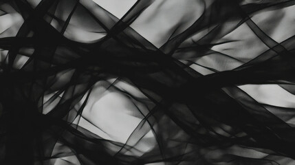 Aufkleber - Dynamic abstract chaos with interwoven black textures and intricate patterns
