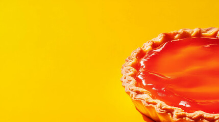 Poster - Annet de bar tart on vibrant background - perfect for dessert and culinary designs
