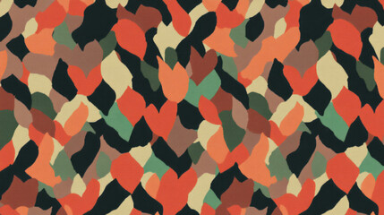 Poster - Warm and elegant chaos pattern with bold abstract design for creative projects