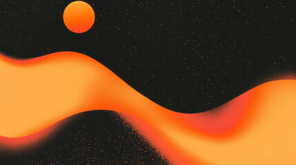 Poster - Vibrant warm abstract background design for creative projects