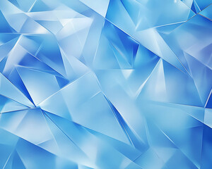 Leinwandbilder - Abstract background of blue geometric shapes, creating a cool and sleek appearance, showcasing a modern and technological design, ideal for website or presentation