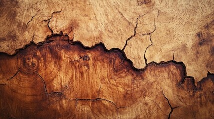 Poster - Natural wood surface showcases stunning patterns and textures highlighting the beauty of organic materials. Rich browns and deep contrasts create an earthy ambiance, inviting exploration