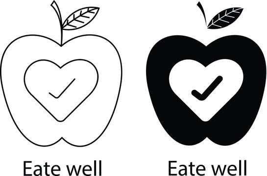 Apple with Checkmark set 