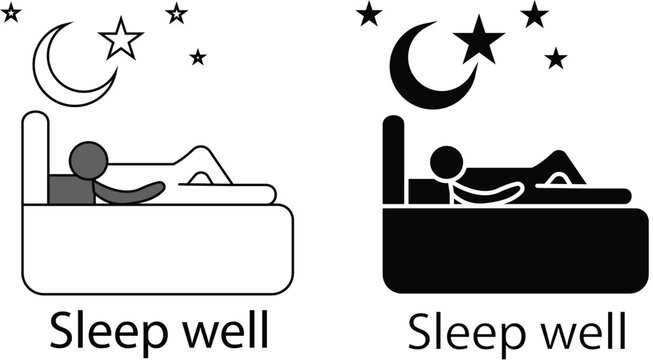 Sleeping Person Under Moon and Stars – 