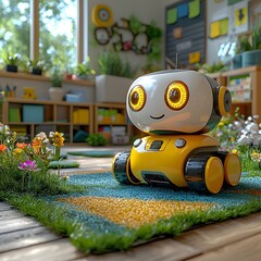 Aufkleber - innovative classroom with collaborative robots empowering student education