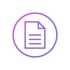 Fototapete - Vector icon of a piece of paper, flat design symbol