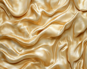 Aufkleber - Golden satin fabric texture, soft folds and ripples create a luxurious and elegant appearance, ideal for background or design element