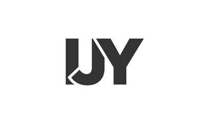 Poster - IJY logo design template with strong and modern bold text. Initial based vector logotype featuring simple and minimal typography. Trendy company identity.