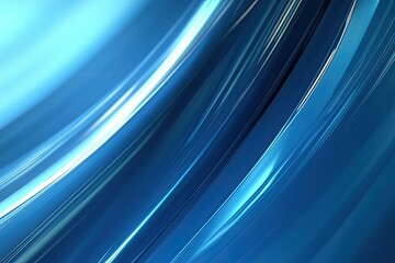 Poster - abstract blue flowing lines